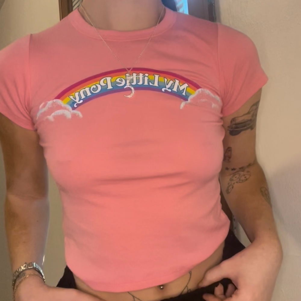 Pink my little pony baby tee